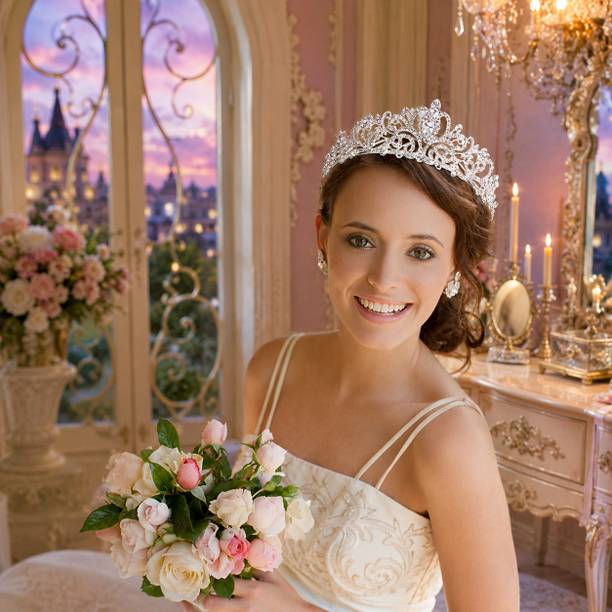 FLOSTRAIN Crystal Tiara Wedding Crown_09 Head Band
