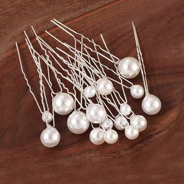 beautyitem Pearl Hair Pins Bridal Hair Pearls U-Bobby pins Hair Accessories For Women Hair Pin