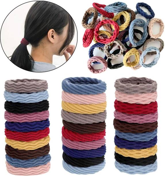 मैक्सलाइट 30 Pcs Hair Ties Non-Slip and Seamless Hair Bands for Thick Heavy
