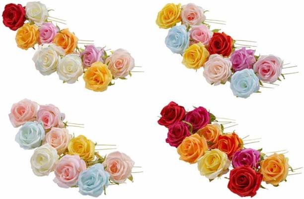 GLIMM MultiRose Hair Accessories for Women for Buns, Party and Wedding. Hair Pin