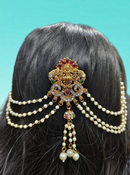 Fyf trading Bridal Hair Pin Juda Clip Temple Jewelry Set Hair Clip