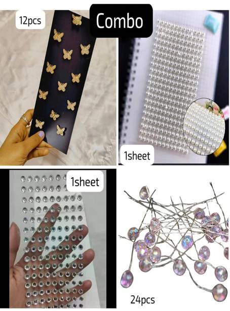 KVY COLLECTION Hair accessorie for women wedding&girls hair pearls,hair clips,juda pins(combo) Hair Accessory Set