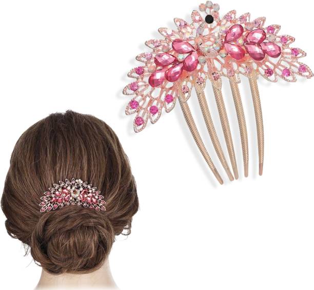 Pingaksha Innovation Bridal Bun Accessory for Wedding, Party & Festive Hairstyles Hair Pin