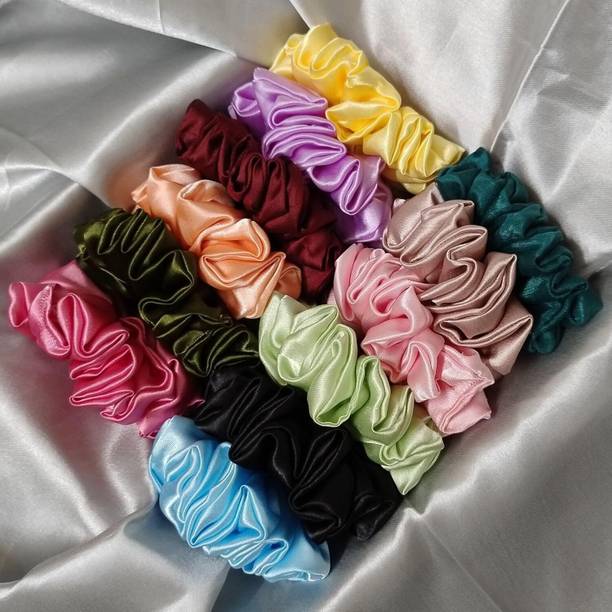 KANAKADHARA Premium band for Women Pack of 12 Luxury Hair Scrunchies for Women and Girls Hair Band
