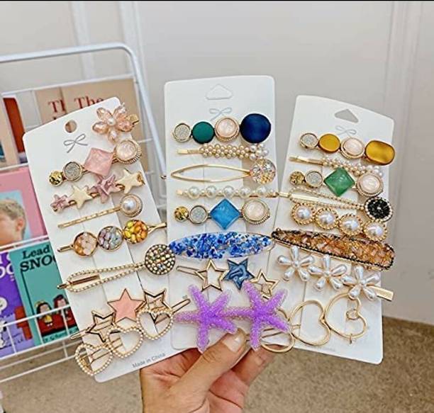 Myra Collection 24 pcs Metal Plastic Hair Clip for Women Hair Clip