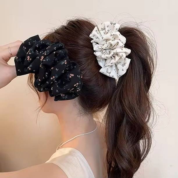 glamvibe Korean Fabric Banana Clip For Thick&Thin Hair Nonslip Wedding&Party Girls Pins Banana Clip