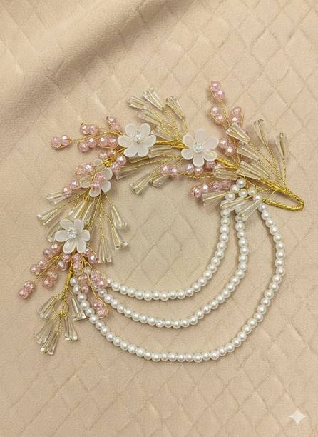 ADVISHI White baby pink Hair Accessory Set
