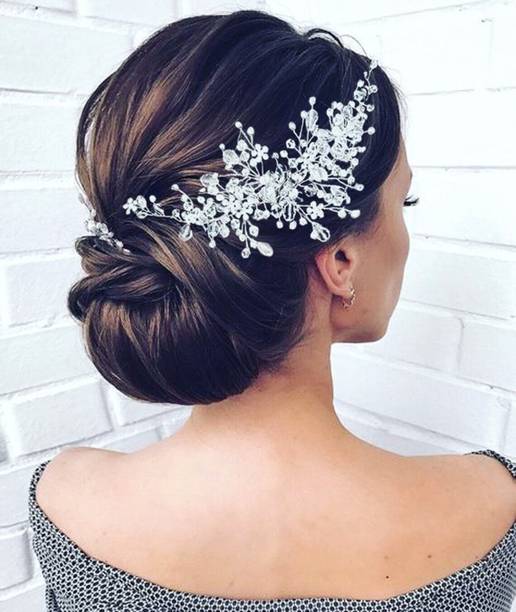 ADIORIGIN White Crystal Tiara Hair Accessories Hair Accessory Set