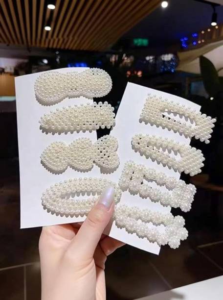 HOMEMATES 8 Piece Korean Style Pearl Hair Clips Large Hair Clips Pins Barrette Hair for Women Girls Fashion Hair Accessories Hair Accessories set Hair Clip