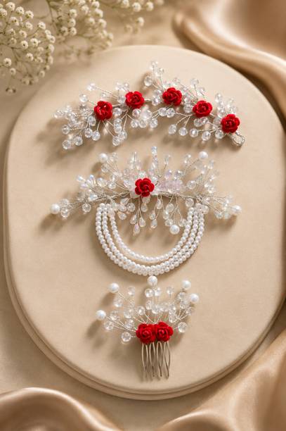 AsCreationStore Beautiful wedding Rose Tiara Hair Accessories Hair Accessory Set