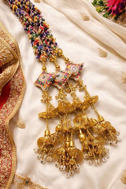 Pujabi Paranda Multicolour Bridal Heavy Latkan Paranda Braid Extension