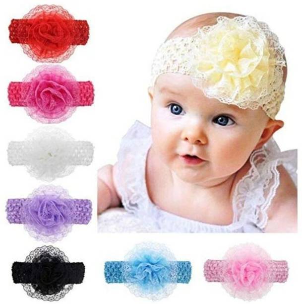 netboys Baby Flower Headband for Baby Girls (Multicolor,Pack of 7 ) Hair Band