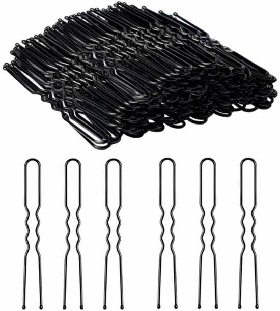 SIOPAWORLD Curved U Shape Hair Pins Bun juda Bobby Hairpin For Hair Style (100 Pcs) Hair Pin