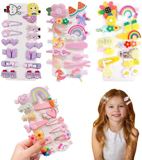 louis india 14 Pcs Kids Hair Clips Set Cartoon Icecream Cute & Trendy Baby Girls Toddlers Hair Clip