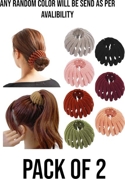 Inara ack of 2 Accessories Bird Nest Velvet Clip Hair Clip - Random 2 Pieces Hair Clip