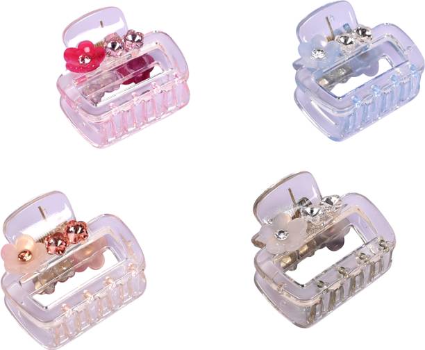 Allure Blue Hair Clip Hair Accessories for Girls and Women Stylish, (Pack of 2 Pcs) Banana Clip