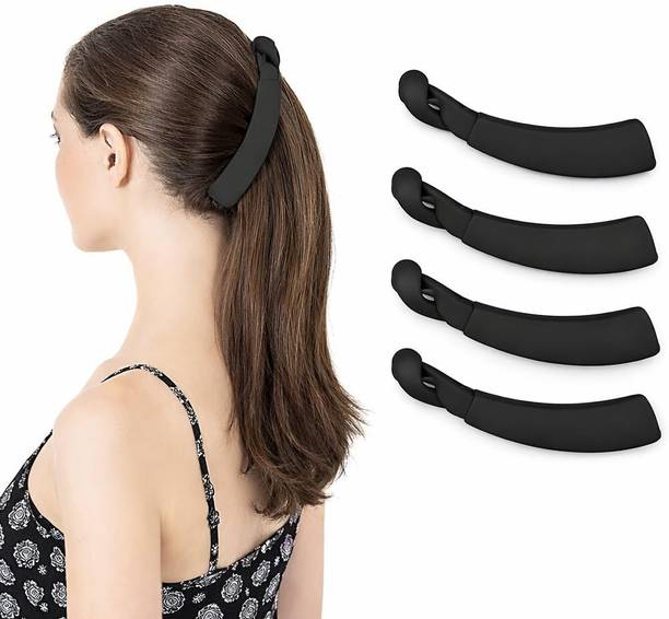 Diversa Banana Clips for Thin Hair Women, Strong Hold Ponytail Clip, Pack of 4 Banana Clip