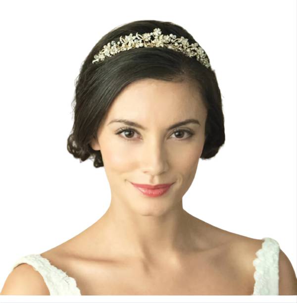 MEDBUDDY Tiara Diamond Studded Bridal Wedding Hair Clip Accessories/Hair Pins/Hair band Hair Chain
