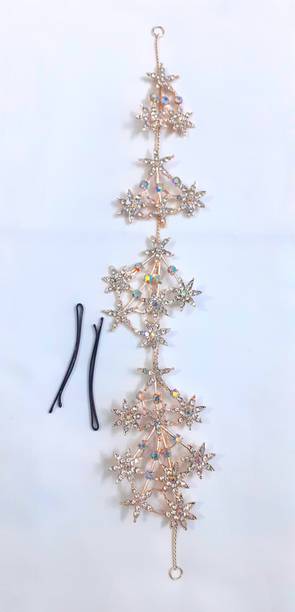 AMAZING BELIVER Women & Girls stone Rose gold Tiara for party ,wadding , Engagement Hair Accessory Set