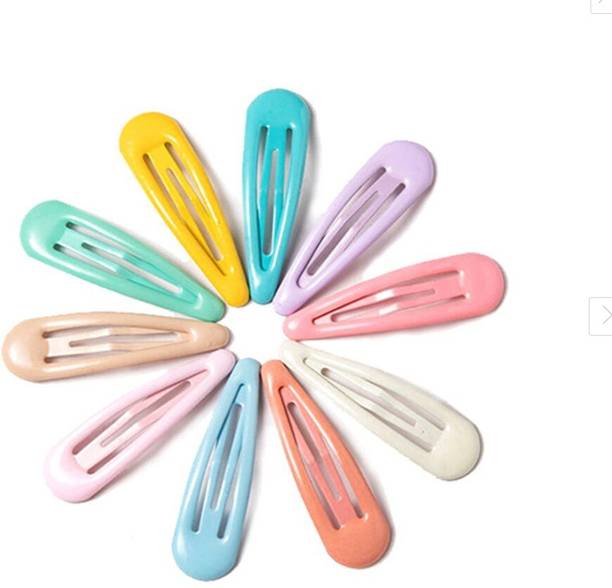 Blubby Colored Tictac Metal Hair Clips Hair Pins for Girls Women (Pack of 10 Pieces) Hair Pin