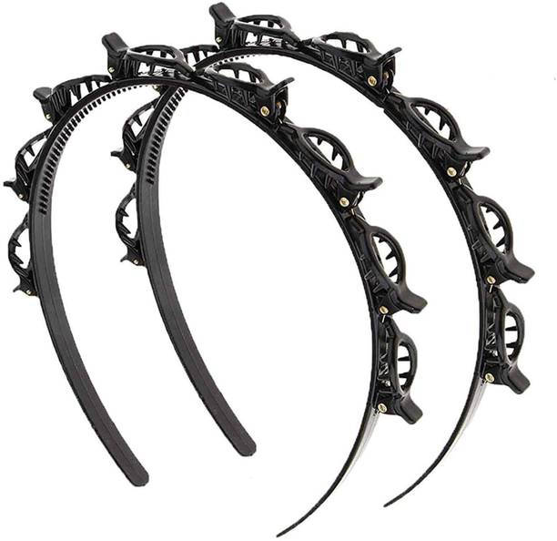 GRENZAFAB 2 Pcs Twister Resin Alligator Clips Hairstyle Hairpin Braid Tool Girls and Women Hair Band