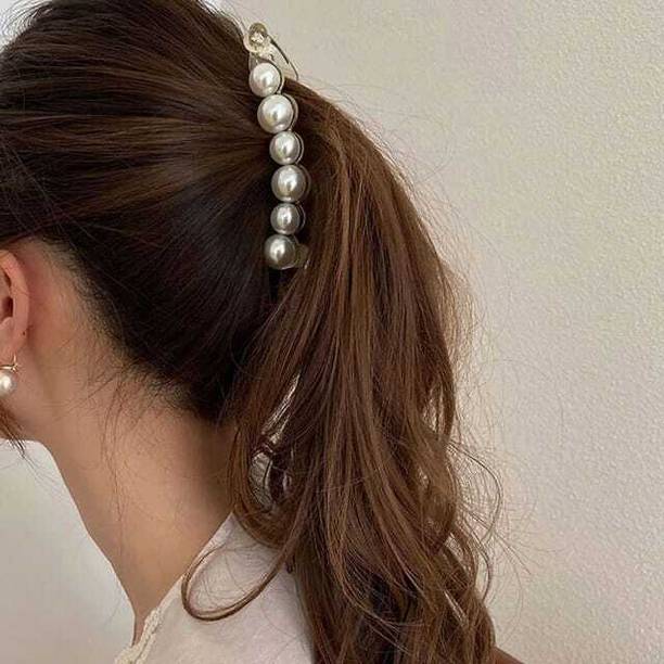 Rubela Pearl Hair for Women 1 PC Banana Clip