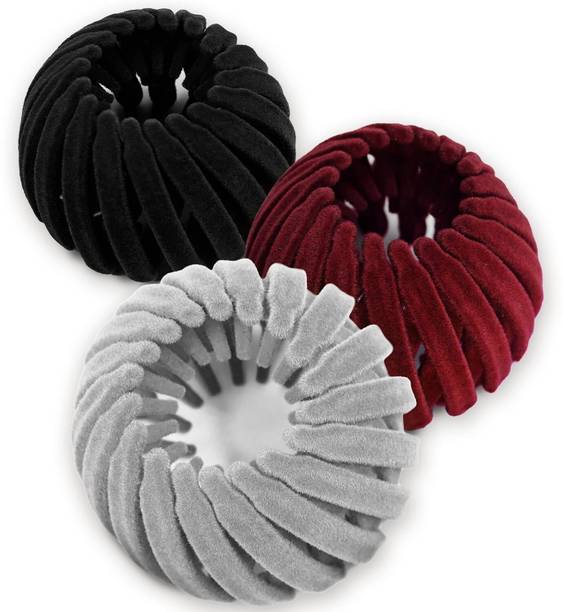 THE MAXIM Bun Maker Scrunchies for Thick Thin Hair,Hair Clips Rubber Band