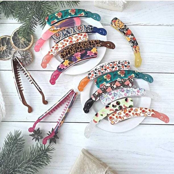 Vivalace Banana Hair Clip for Women Hair Catch Banana Clips Hair Clips for Women (Pack 4) Hair Clip