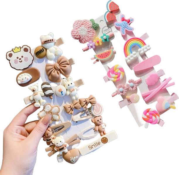 ब्लबी 28 Pieces Combo Hair Clips Hair Pins for Kids Girls