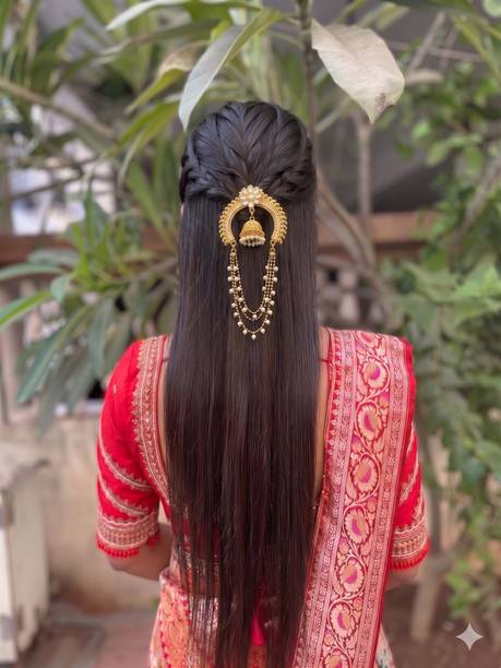 Carat & Clip Maharashtrian bridal hair accessory, Khopa Jada Billalu, bridal hair pin set Hair Pin