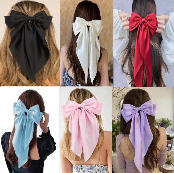 व्रजद्रा DOUBLE LAYER HAIRBOW CLIP[ PACK OF 6]