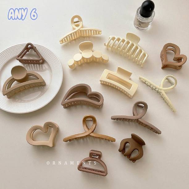 Vivica 6 Matte Hair Claw Clip Clutcher Party Hair Accessories For Women And Girls Hair Clip