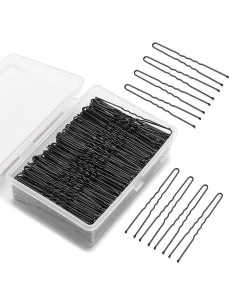 Tintoo 50 Pieces U Shaped Hair Pins suitable for all Hair Bun With Storage Box -Large Hair Pin
