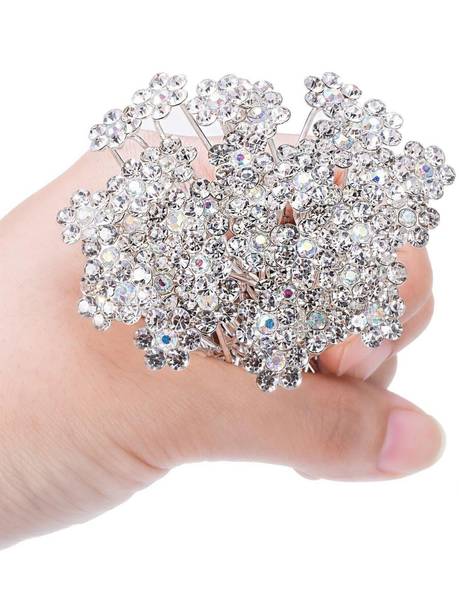 SUKUN Flower Juda ,U Pin, Juda Bobby Pins for Women and Girls,Bridal(Pack Of 12) Hair Pin