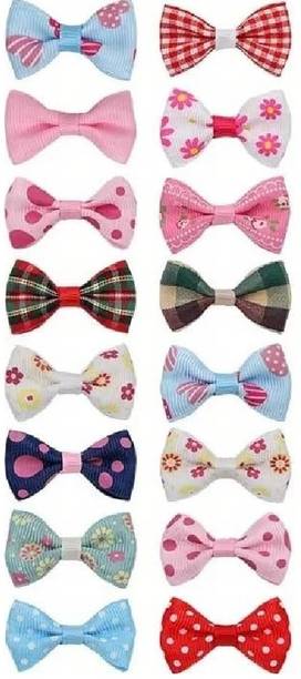 Tintoo 12 pcs Ribbon Hair Bows Clips for Infant & Girls Hair Clip