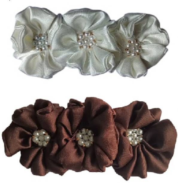 DressTooMatch Dress to Match Charming Fabric Stylish Flower Hair Clips (3.07 inch) Hair Clip