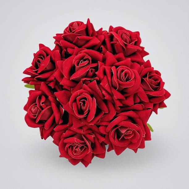 Pinaka Pack Of 1 Beautiful Bridal Bun Juda Maker Flower Gajra Hair Accessories (Maroon) Hair Accessory Set