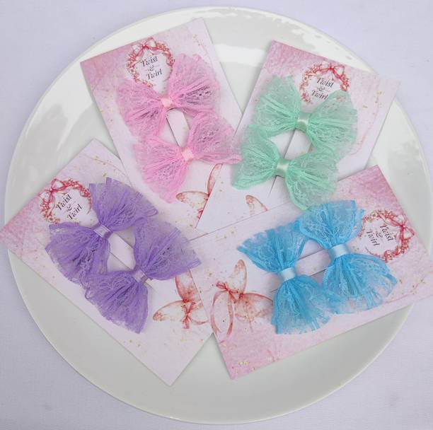 Twist and Twirl Lace Bow Clips Hair Clip