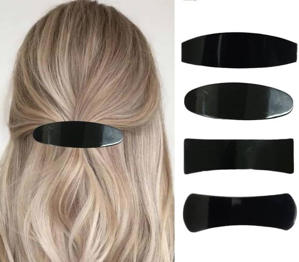 Tintoo 4pcs large size French hair barrete hair center clips for ladies,girls and women Hair Clip