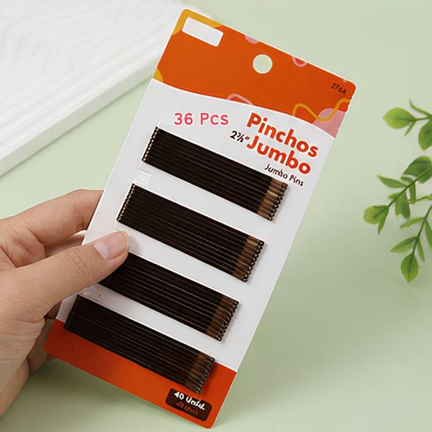 Giggles Boo 36 Pcs Black Metal Bobby Pins for Women & Girls | Hair Pins Hair Pin