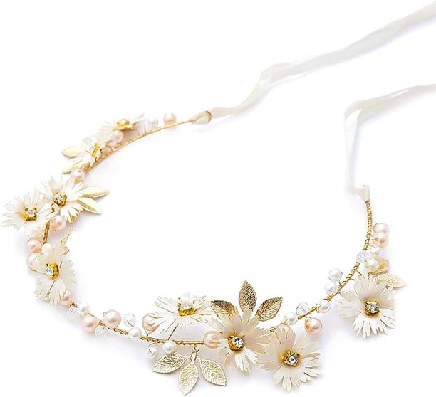 YELLOW CHIMES Tiara for Women and Girls Head Band