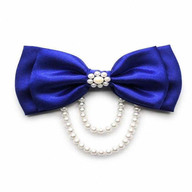 Ecomonic Premium Satin Pearl Hair Bow Clip Hair Clip