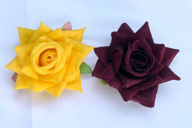 Hunr Velvet rose flower clip Hair Clip