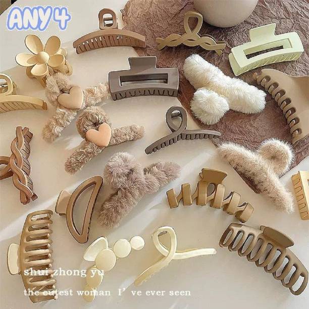 Vivica 4 Large Fashionable Plastic Hair Clips With Rubber Paint Cluther Hair Clip Hair Clip