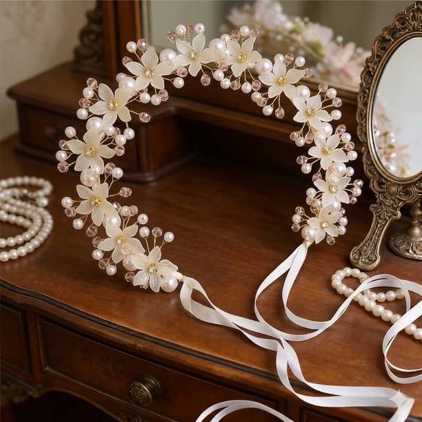 Shikshapatri Elegant Princess Tiara Hair Band for Women & Girls Party Crown Hair Band (Pcs-1) Hair Band