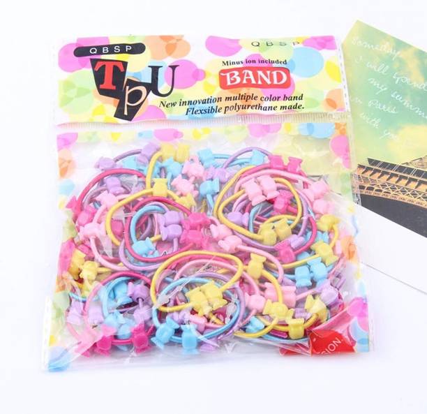 THE MAXIM 50Pcs Girls Cartoon Elastic Hair Ties Baby Candy Shape Hair Ropes Rubber Band