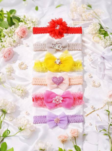 Myra Collection fancy multicolor headband elastic set of 6 Head Band