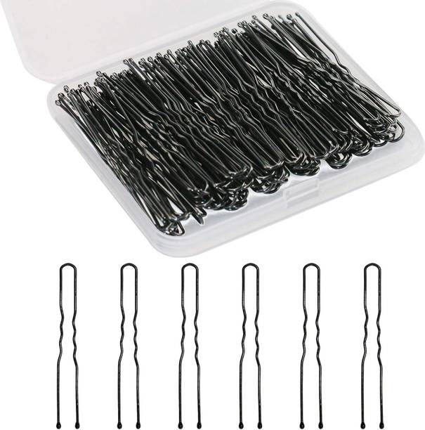 Tintoo 50 Pieces U Shaped Hair Pins suitable for all Hair Bun With Storage Box -Medium Hair Pin