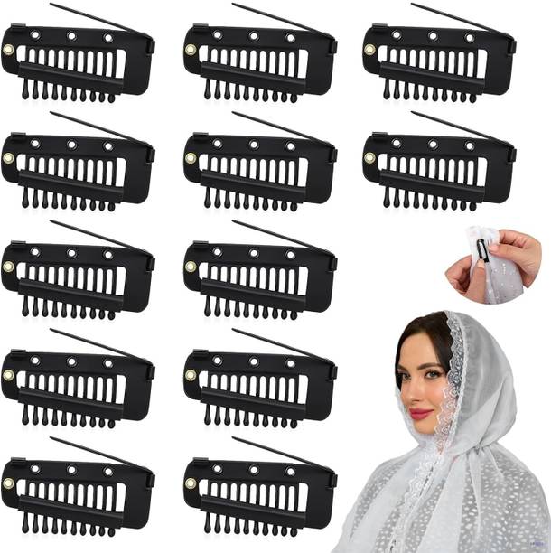 HNB23 Premium Black Value Pack 10 Hijab Pin Clip V881 Hair Pin