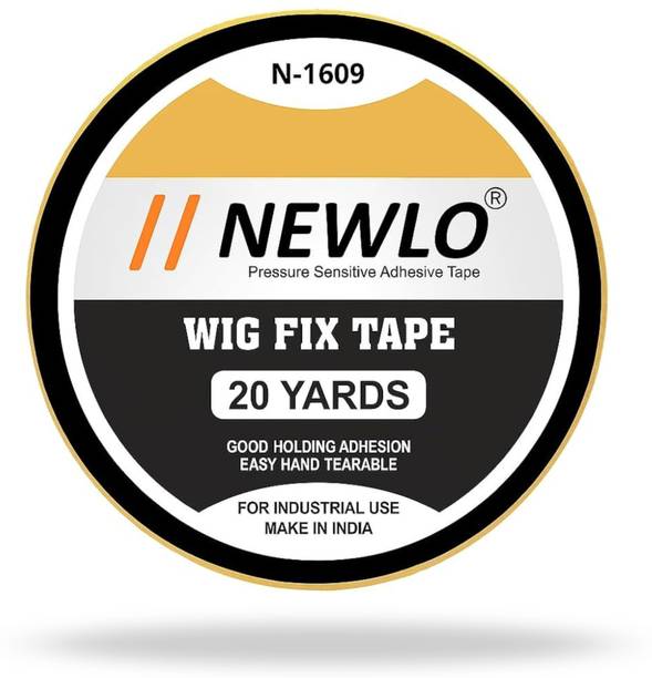 Newlo Black Double Sided Tape 20y | Patch Tape | Cloth Tape | Wig Fix Tape Hair Accessory Set